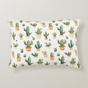 Coussins Décoratifs Cactus pointillés sur blanc