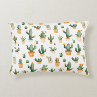Coussins Décoratifs Cactus pointillés sur blanc