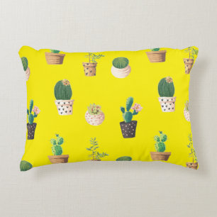 Coussins Décoratifs Cactus Succulents à Dessrt Vert dans les pots