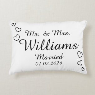 Coussins Décoratifs Cadeau de mariage aimant – Oreiller aux accents de