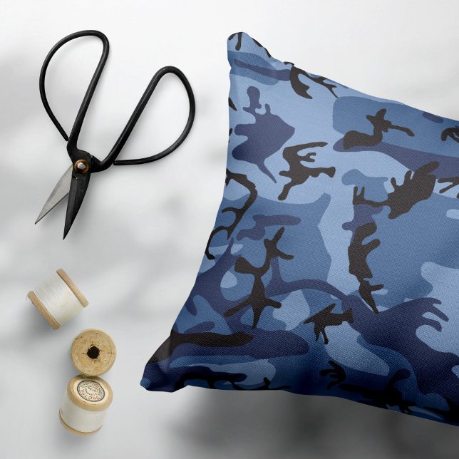 Coussins Décoratifs Camouflage bleu marine, Militaire, Armée (Créateur téléchargé)