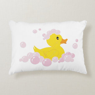 Coussins Décoratifs Canard dans des bulles roses