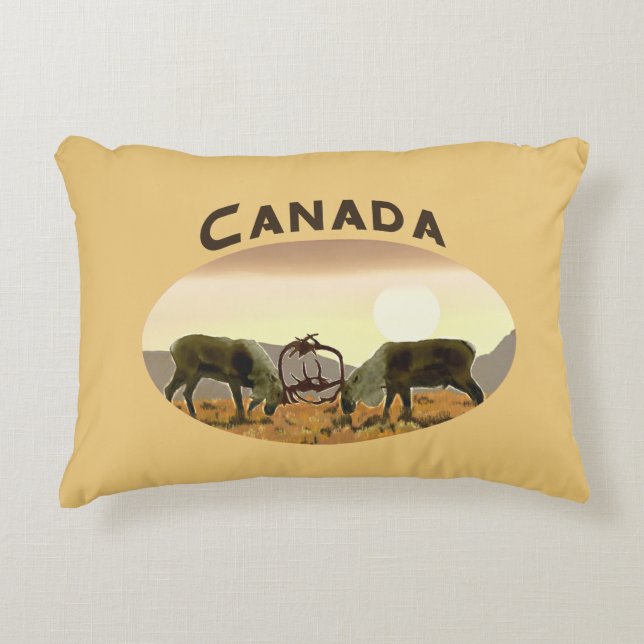 Coussins Décoratifs Caribou Duel - Canada (Devant)