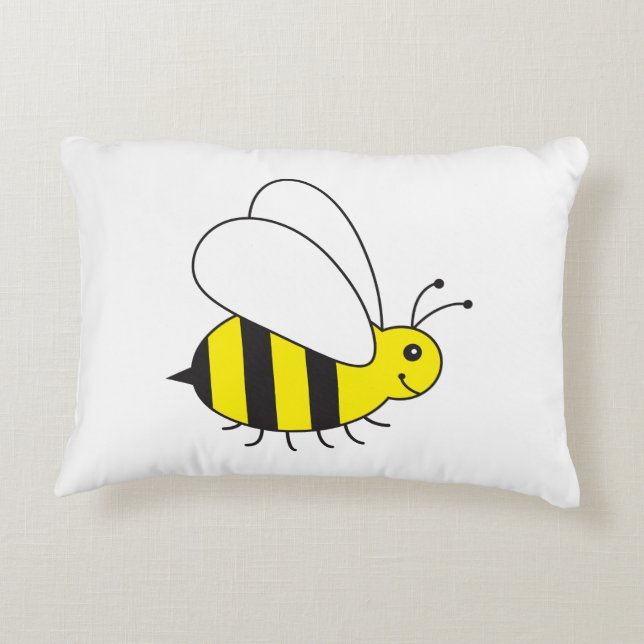 Coussins Décoratifs Caricature d'abeille mignon (Dos)