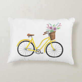 Coussins Décoratifs Carreau jaune doux de bicyclette