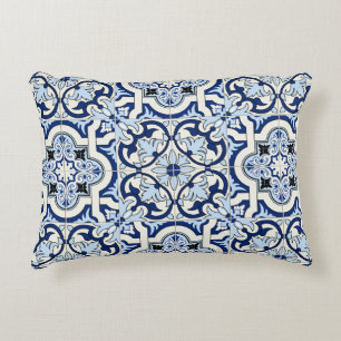 Coussins Décoratifs Carreaux marocains : Bleus Motifs magnifiques.