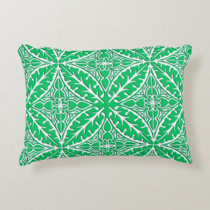Coussins Décoratifs Carreaux marocains - vert jade et blanc
