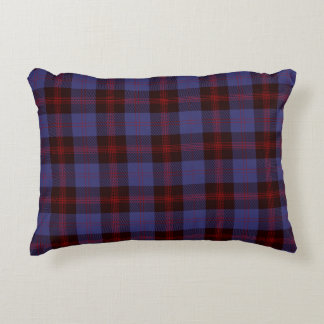 Coussins Décoratifs carreaux tartan bleu marine rouge