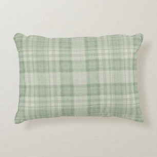 Coussins Décoratifs Carreaux vert sauge clair
