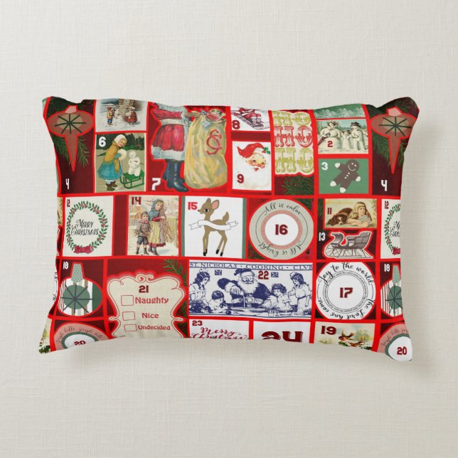 Coussins Décoratifs Carrés de l'illustration de Noël (Dos)