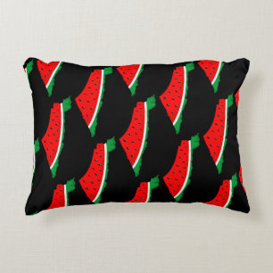 Coussins Décoratifs Carte de Palestine Watermelon Symbole de la libert