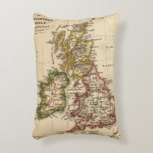 Coussins Décoratifs Carte d'îles britanniques