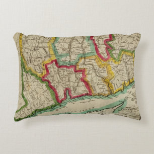 Coussins Décoratifs Carte du Connecticut