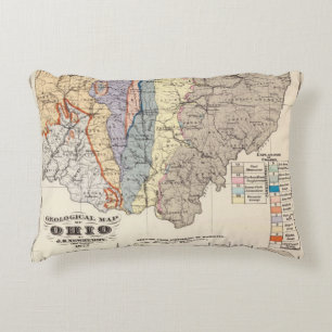 Coussins Décoratifs Carte géologique de l'Ohio
