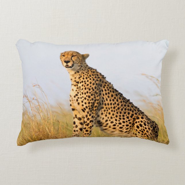 Coussins Décoratifs Cat lover cheetah photo (Devant)