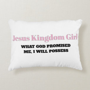 COUSSINS DÉCORATIFS CE QUE DIEU M'A PROMIS, JE LE POSSÉDERAI