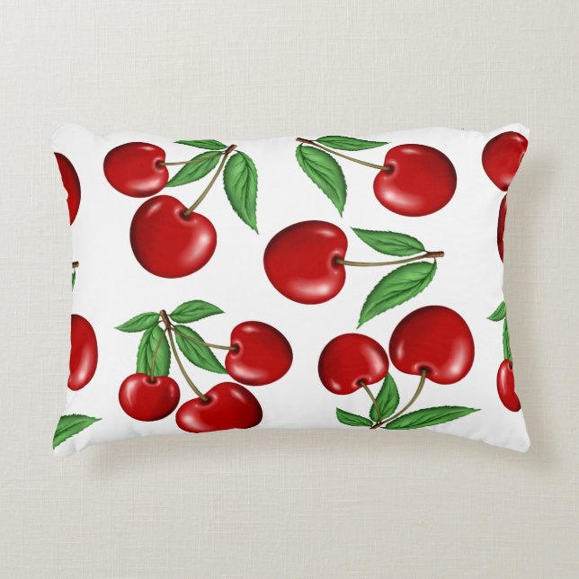 Coussins Décoratifs Cerises rouges partout sur Motif (Devant)