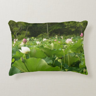 Coussins Décoratifs Champ de fleurs de Lotus Jardin d'été