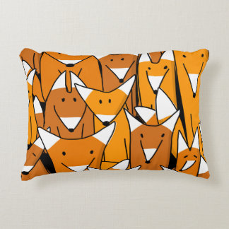 Coussins Décoratifs Charmante famille Fox : Motif animal joueuse