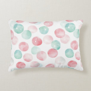 Coussins Décoratifs Charme pastel doux en rose, vert et bleu