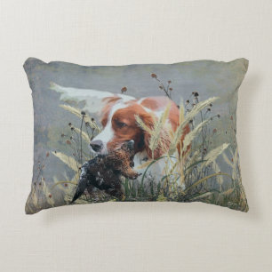 Coussins Décoratifs Chasse avec Epagneul Breton