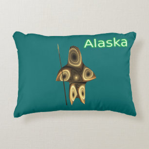 Coussins Décoratifs Chasseur inuit fractal - Alaska