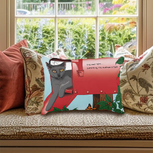 Coussins Décoratifs Chat boîte de courrier rouge