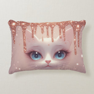 Coussins Décoratifs Chat Fantastique Avec Rose Gold Qui Dégouline