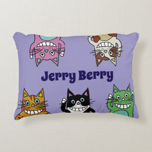 Coussins Décoratifs chat fou chats confortables