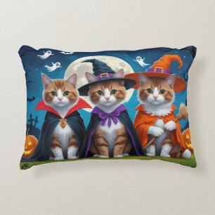 Coussins Décoratifs Chats abyssins Citrouille Halloween Drôle