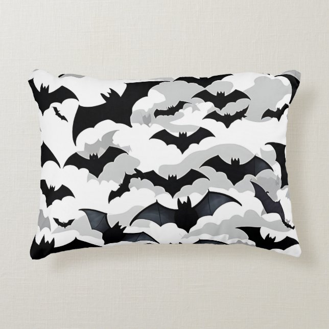 Coussins Décoratifs Chauve-souris d'Halloween (Devant)