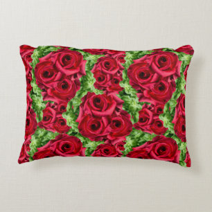 Coussins Décoratifs Chemin Rouge Roses Fleur Garland