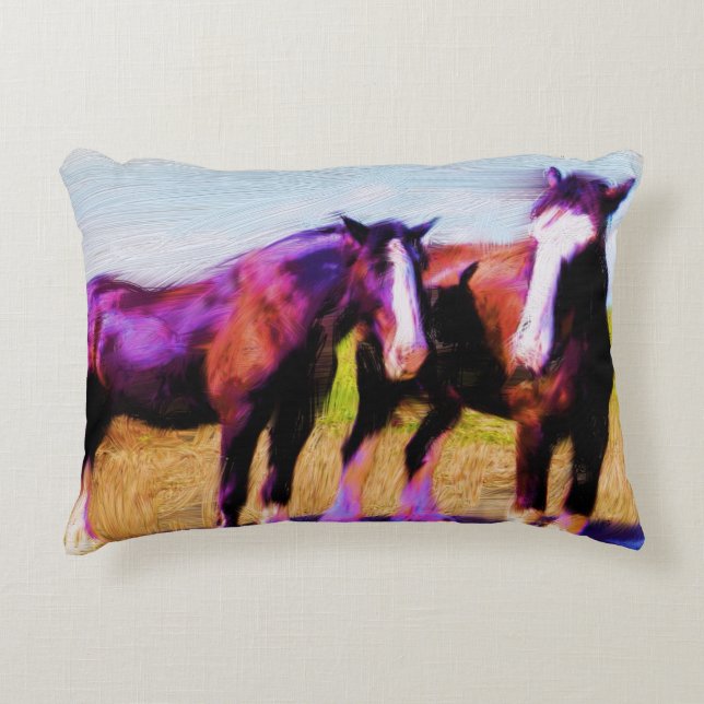 Coussins Décoratifs Chevaux de travail (Devant)