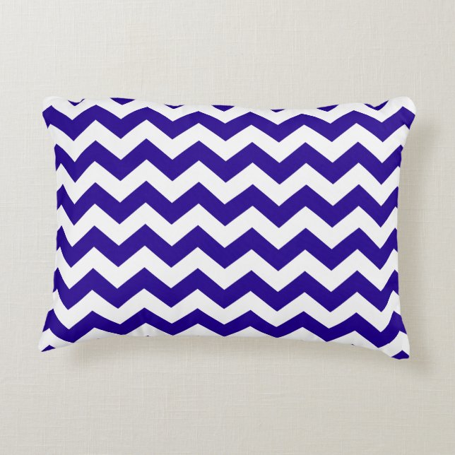Coussins Décoratifs Chevron bleu Ultramarine (Dos)