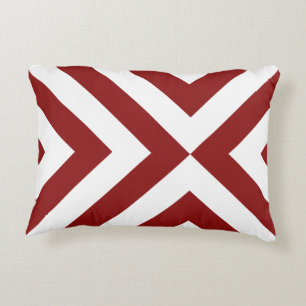 Coussins Décoratifs Chevrons rouges et blancs