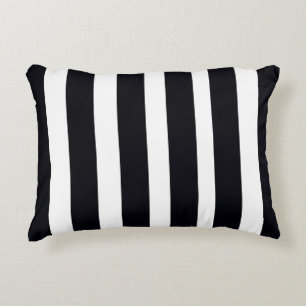 Coussins Décoratifs Chic moderne élégant classique noir & blanc rayure