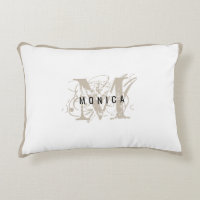 Chic rustique moderne Monogramme beige