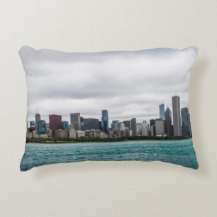 Coussins Décoratifs Chicago skylinechicago, skyline, aérien, architect