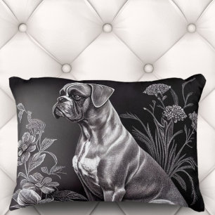 Coussins Décoratifs Chien de boîte vintage avec Motif Floral   Accent 