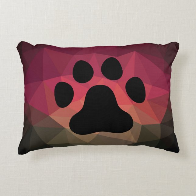 Coussins Décoratifs Chien patte, empreinte animale, pied de chat (Devant)