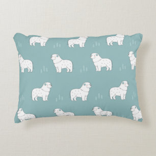 Coussins Décoratifs Chien vintage des Grands Pyrénées illustration tra