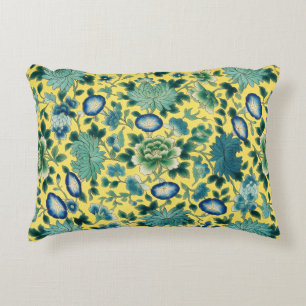 Coussins Décoratifs Chinoiserie Floral Jaune Chintz