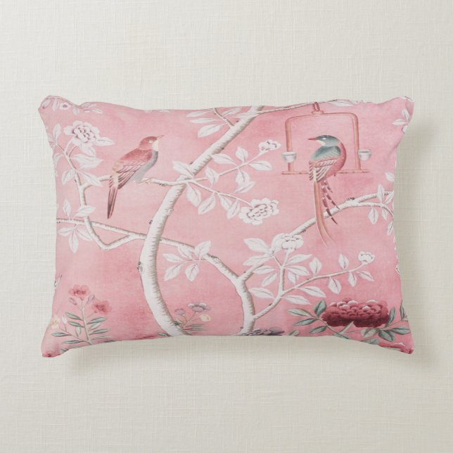 Coussins Décoratifs Chinoiserie rose (Devant)