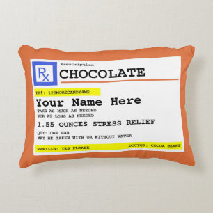 Coussins Décoratifs Chocolat d'ordonnance avec nom