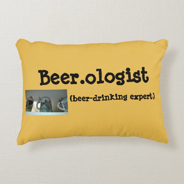 Coussins Décoratifs Citation drôle de Beer.ologist (Devant)