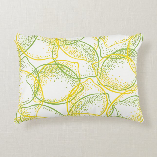Coussins Décoratifs Citrons et Limes : Motif frais. (Devant)