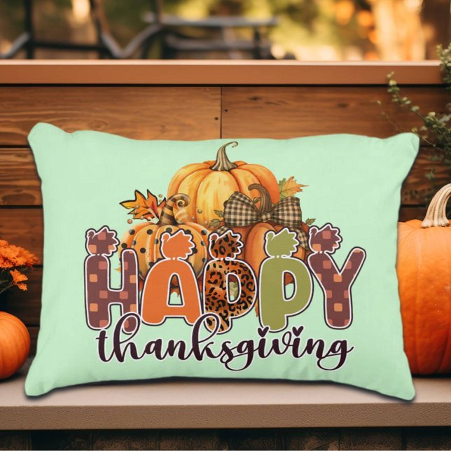 Coussins Décoratifs Citrouille bon thanksgiving (Créateur téléchargé)