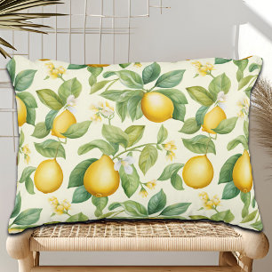 Coussins Décoratifs Citrus aux fleurs de citron méditerranéen