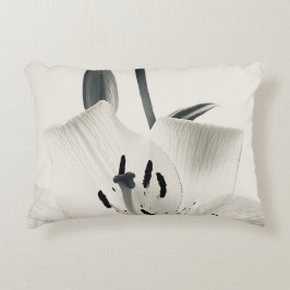 Coussins Décoratifs Closeup Lily noir et blanc