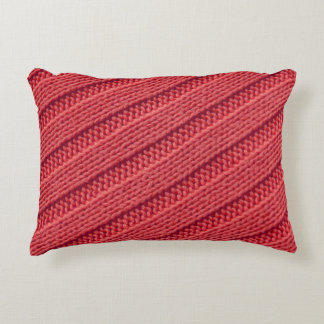 Coussins Décoratifs Closeup stripy crochet texture.